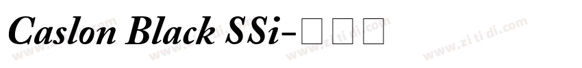 Caslon Black SSi字体转换